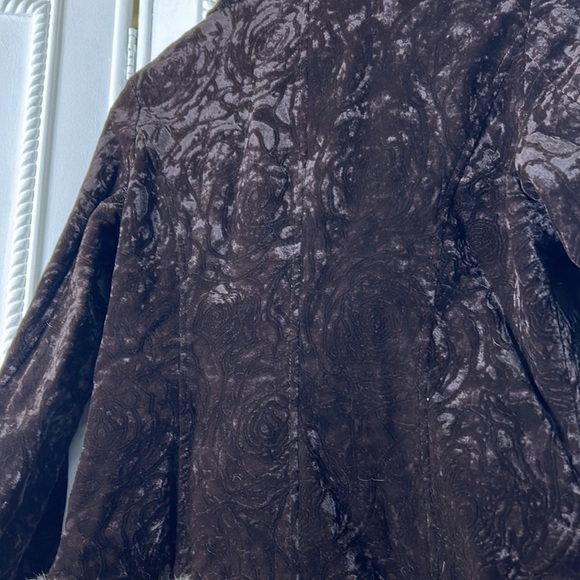 JoiMo velvet fur beaded embroidered vintage boho euro jacket - Picture 9 of 10